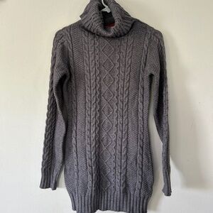 ☀️5/30$!! Super Cozy Cable Knit Look Tunic Turtleneck Sweater